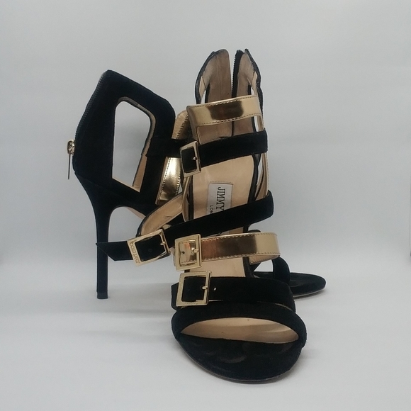 Jimmy Choo Bronx Sandal Suede & Metallic Leather - Picture 12 of 16